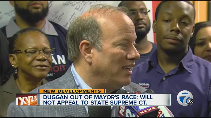 Duggan out of the mayoral race