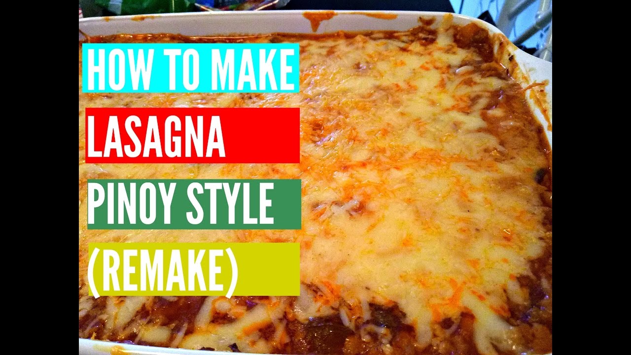 How to make Lasagna Pinoy Style (English version) YouTube