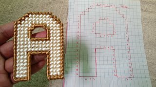 Plastic canvas Alphabet, letter A