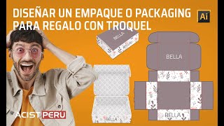 Diseñar caja o packaging para venta de regalo con sus marcas de troquel en adobe illustrator