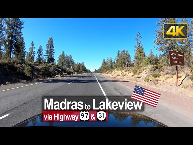 USA Road Trip - Madras OR to Lakeview OR in 4K