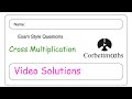 Cross Multiplication Answers - Corbettmaths