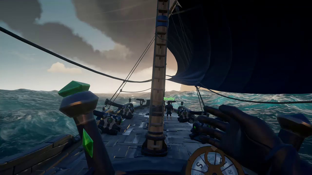 Sea of Thieves sinking a Galleon with surprise attack at Plunder ...