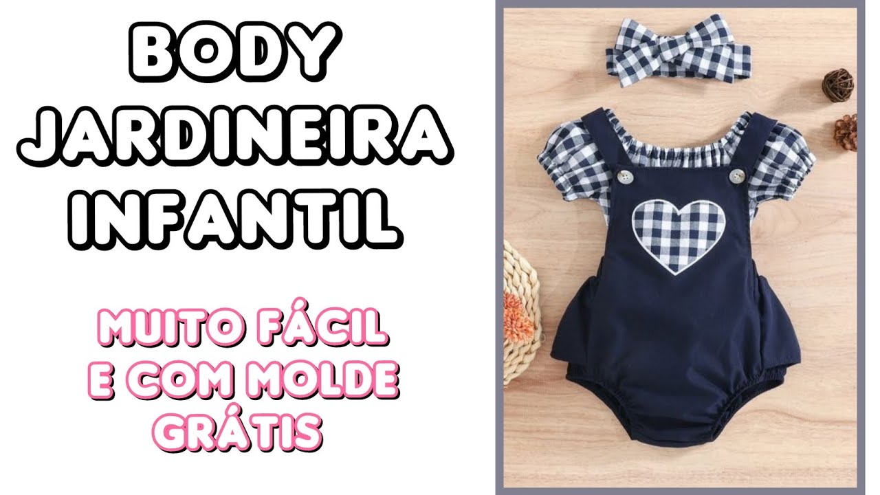Como fazer Body Jardineira de uma forma muito fácil! Passo a passo para iniciantes - Molde Grátis