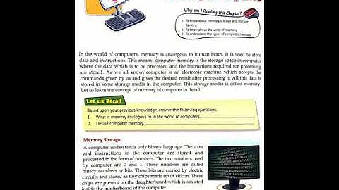 Memory of Computers class 5th part 1