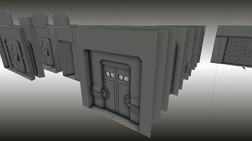 Modular Sci-Fi Set Wip 90 Blender 2.75a  - Animated sci-fi doors