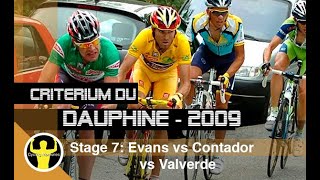 Critérium du Dauphiné Libéré 2009 - stage 7 - Evans vs Condator vs Valverde, young Fuglsang attack