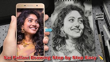 How to draw a actress " Sai Pallavi "(step by step)Pencil Drawing//Easy Drawing Tutorial