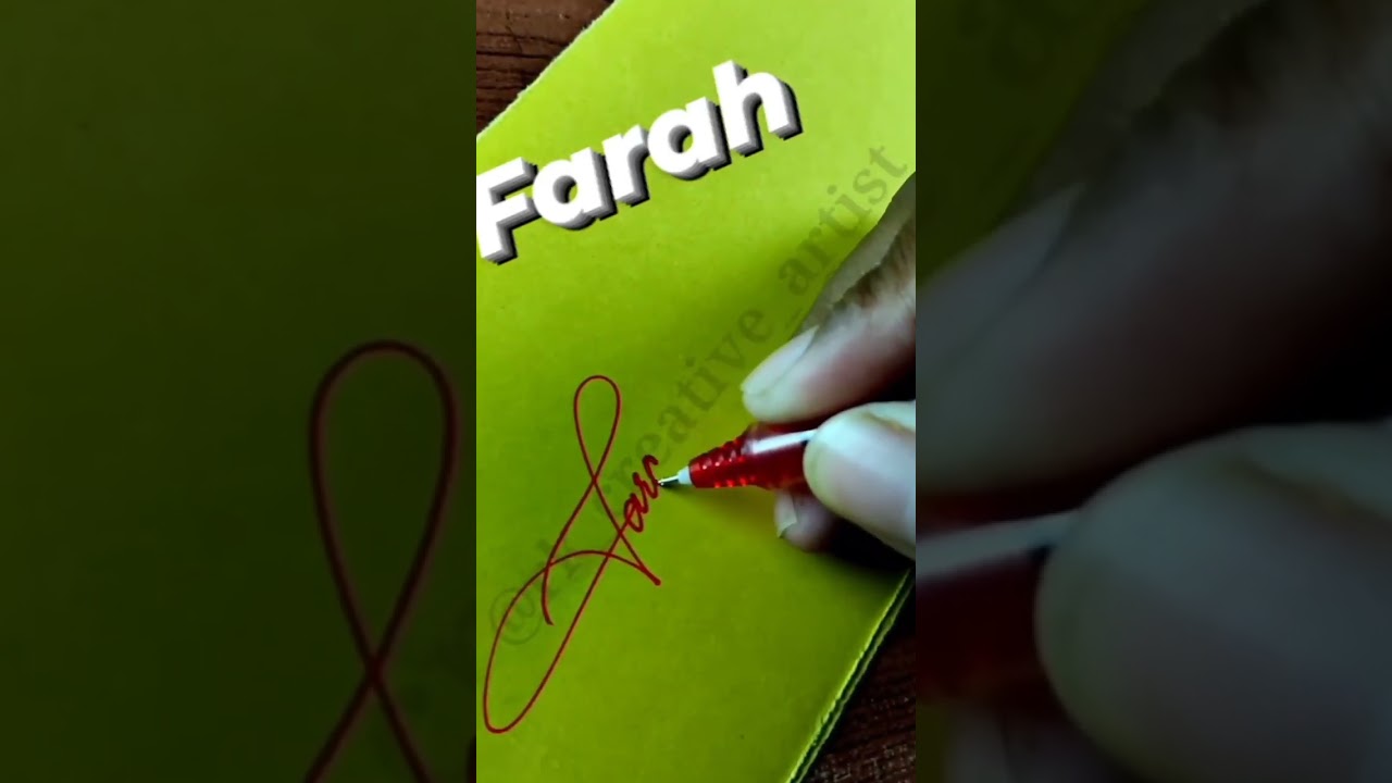 signature of Farah 