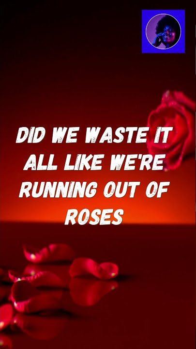 Running out of Roses - Alan Walker, Jamie Miller #lyrics #shorts #alanwalker #whatsappstatus #status