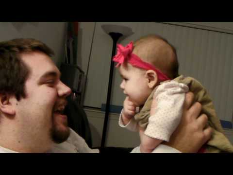 Kayle 3 months Talking to Daddy.MP4