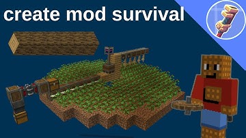 Infinite Wood Farm In Minecraft l create mod ep1