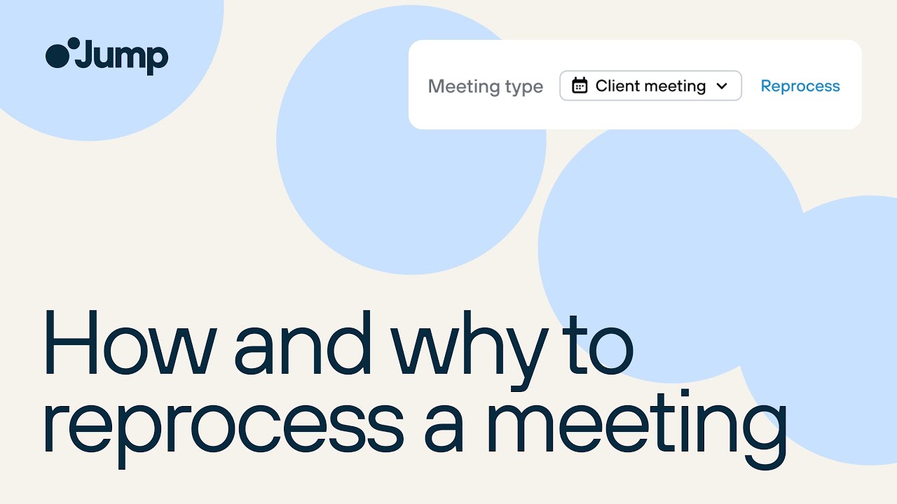 How and why to reprocess a meeting - YouTube