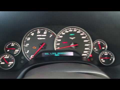 How to reset the oil reminder on a 2007 Chevy Corvette C6