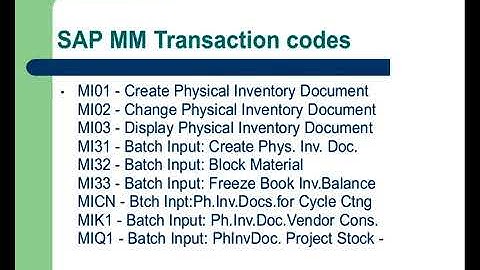 SAP MM Module Introduction tutorial for beginners