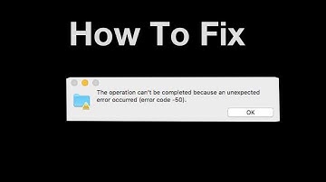 The Operation Can’t Be Completed Because An Unexpected Error Occurred