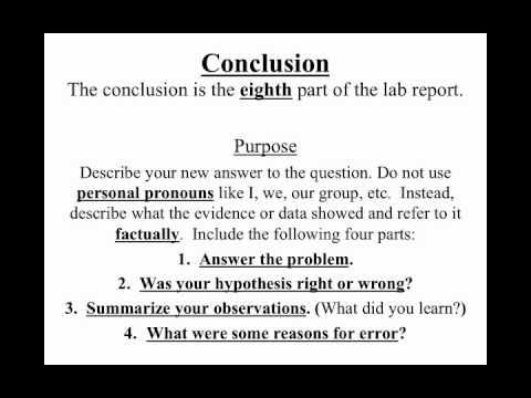 Video 1.8 - How To Write A Lab Report - Conclusion - YouTube