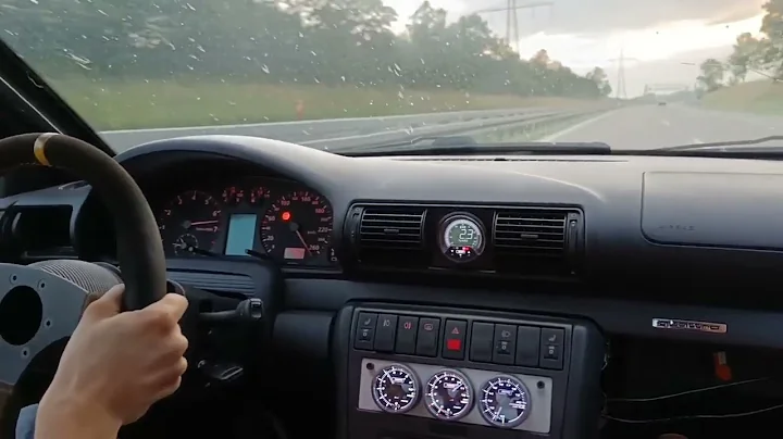 Audi A4 B5 1.8T quattro 500 hp testdrive on autobahn