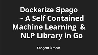 Self Contained ML & NLP Library using Docker