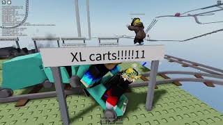 ROBLOX:Cart ride around nothing with naefa muhamet and more friends trying to win (explosions)!