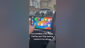 Installed a 10.1" Eonon wireless Apple CarPlay car radio and backup camera in Smart. #car