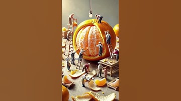 Tiny Workers on an Orange Farm – From Tree to Juice #miniatureworld #tinyworkers #aishorts