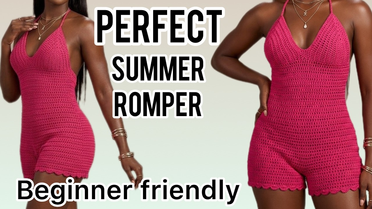 PERFECT SUMMER CROCHET ROMPER 🌸 (Beginner Friendly) - YouTube