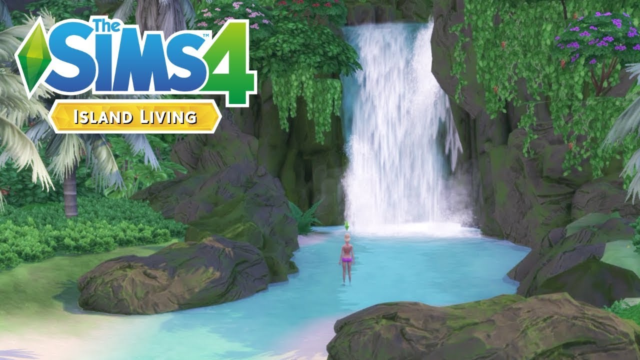 Swimming, Boating, Snorkeling and Playing in the Waterfall The Sims 4 ISLAND LIVING YouTube
