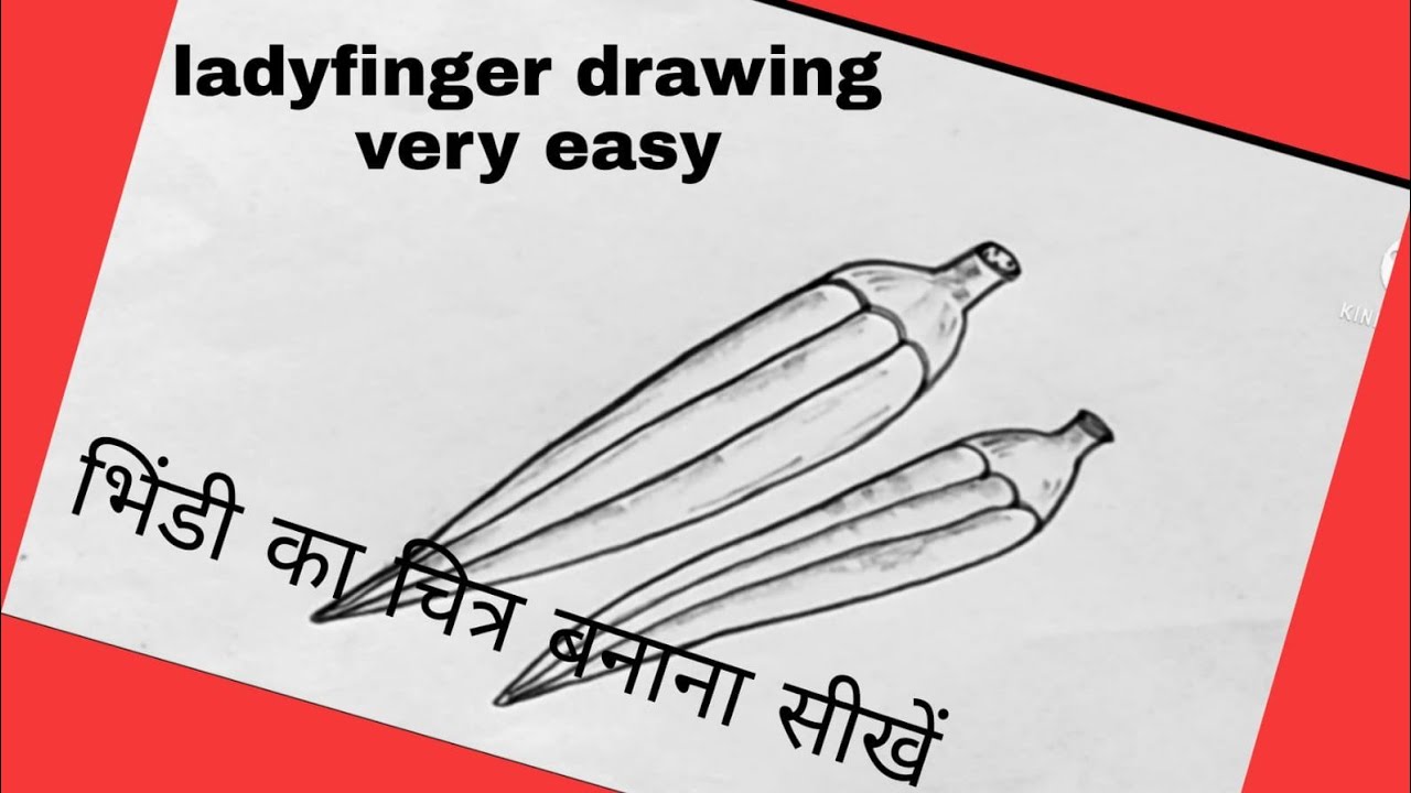 How To Draw Ladies Finger | Ladies Finger Drawing | Smart Kids Art - YouTube
