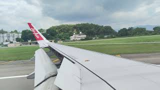 AirAsia A320-200 landing at Kota Kinabalu international airport 4K 60FPS