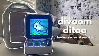 🔊 divoom ditoo speaker | unboxing, first impressions, sound test, &amp; demo