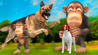 Details बंदर और कुत्ते की लड़ाई - Monkey and Dog Fight Hindi Story Kahaniya | 3D Animated Animals Stories News