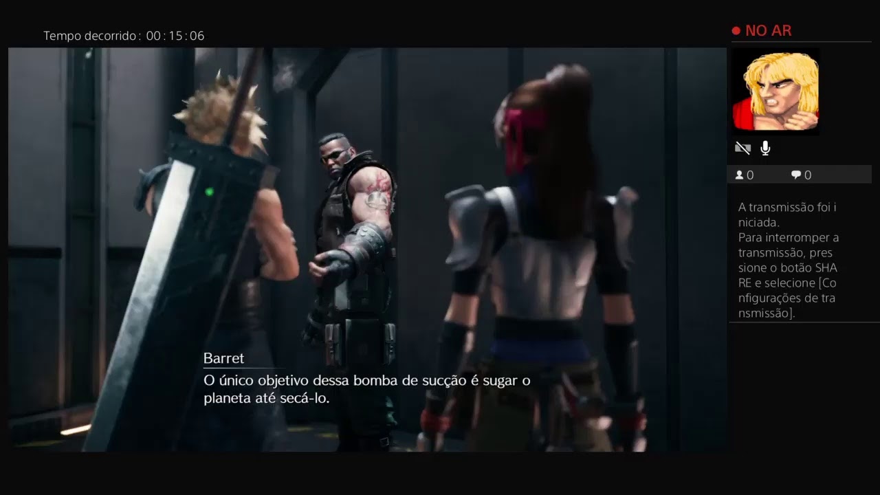 Transmissão ao vivo do Final Fantasy 7 Remake