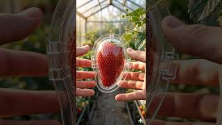 Growing a MANGO Shaped Strawberry! 🥭🍓 #shorts #diy
