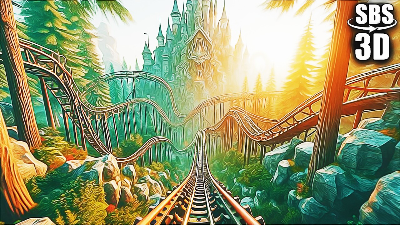 VR Roller Coaster | Forest Stone Castle VR Video 3D SBS - YouTube