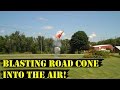 Airbag POWER - Blasting 10 lb Road Cone into the Air!
