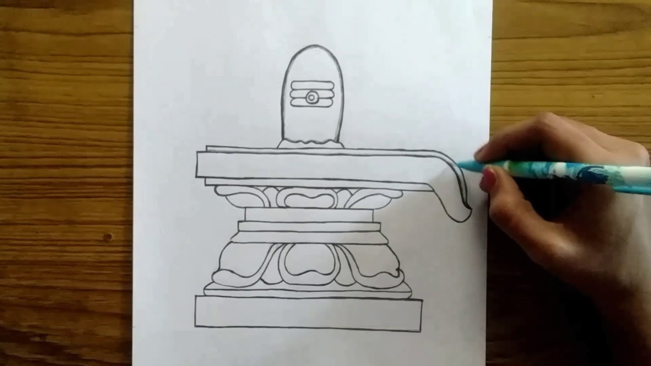 Shivalingam easy drawing|Sivarathri drawing|How to draw Shiva Lingam