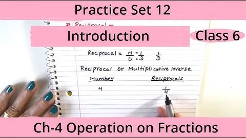 6th Std Math Practice Set 13 Introduction / Operations  on Fractions  / set 13 Maharashtra  Board