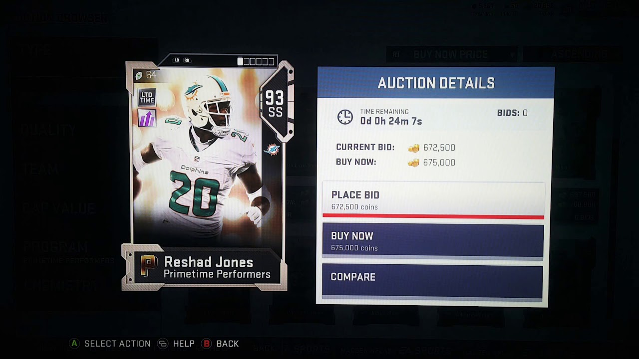 New Primetime Performers Reshad Jones madden 19