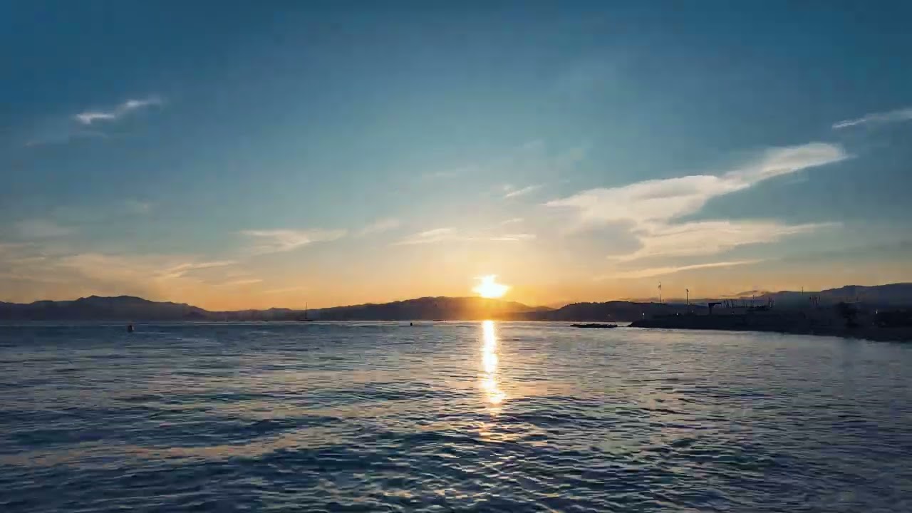 Sunset Cannes Croisette 2025 Закат Канны Набережная Круазет