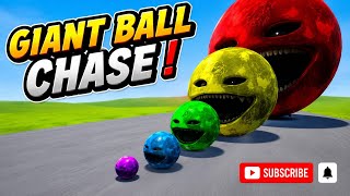 😱 GIANT MONSTER BALL CHASE! 🔴🟡🟢 | Funny 3D Game 😂🎮 screenshot 1