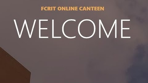 Canteen Management System Video