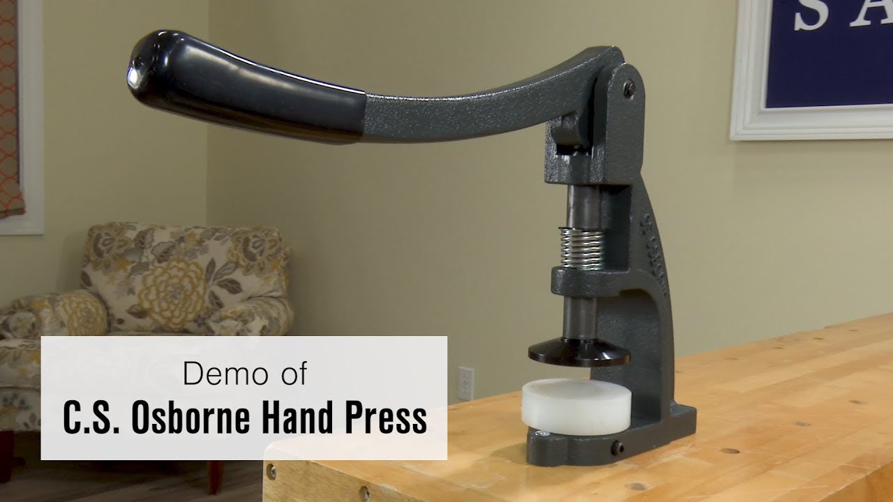 Demo of CS Osborne W-1 Hand Press 