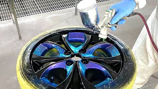 A fusion of candy paint, chameleon paint and flake paint! by custom z warriorz 17,691 views 1 year ago 3 minutes, 38 seconds