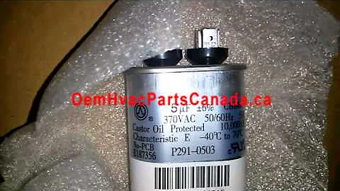 Run Capacitor 5 MFD - Single Capacitor 370 Volts