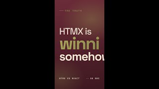 HTMX vs React — and somehow HTMX is winning