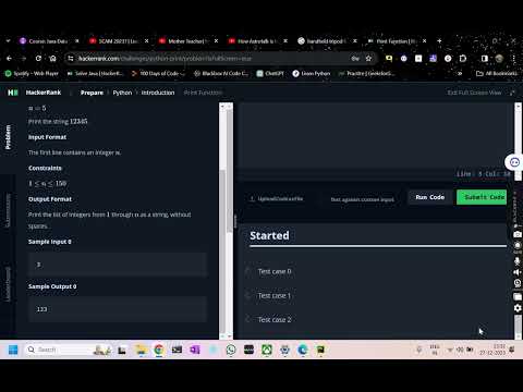 HackerRank Python preparation course|| Question 1(print function)