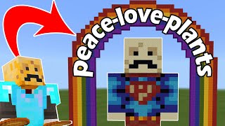 Estatua del Niño Patata - Paz, amor y plantas - Estatua de skin de Minecraft - Tutorial de constr... screenshot 5