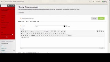How to Create an Announcement on Blackboard