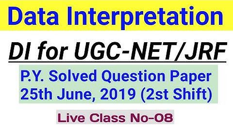Data Interpretation for UGC NTA NET JRF Paper1| Solved Paper| ugc nta net paper1| Lecture No-08|